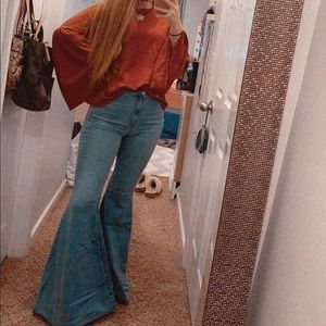 Free people float on flare jeans